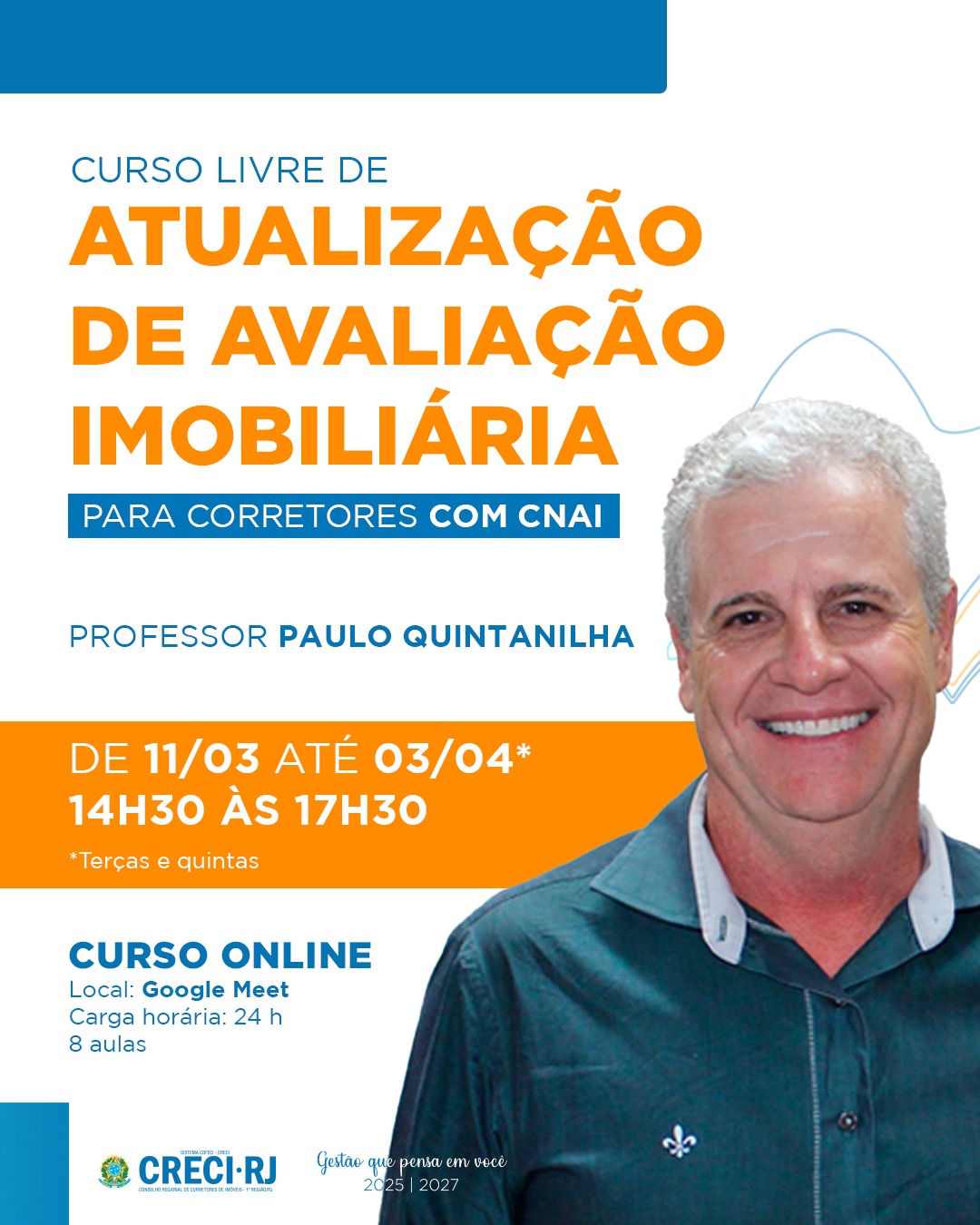 Online – Curso Livre de Atualização de Avaliação Imobiliária – PARA CORRETORES DE IMÓVEIS COM CNAI