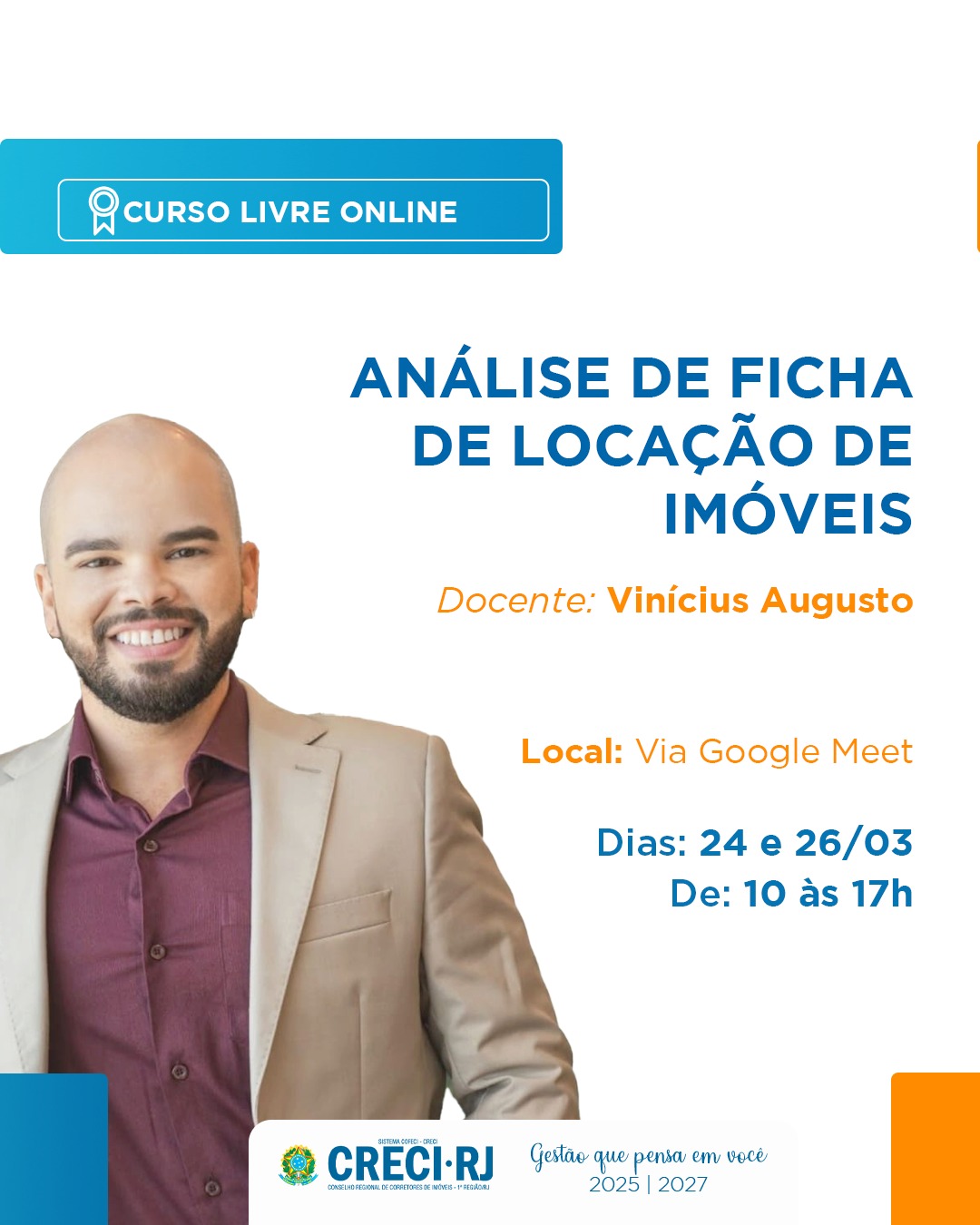 ONLINE –  Curso Livre Online de Análise de Ficha de Locação de Imóveis