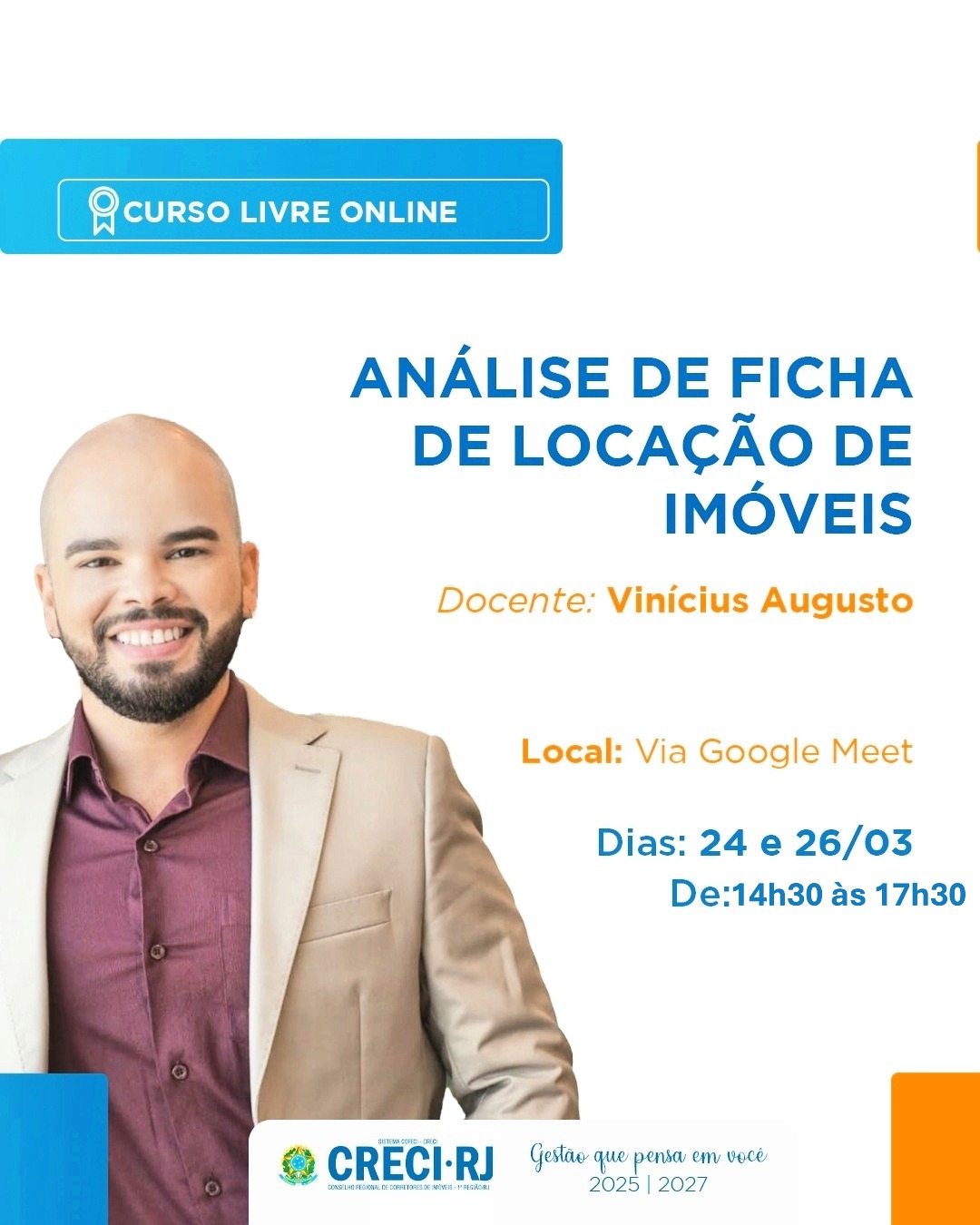 ONLINE –  Curso Livre Online de Análise de Ficha de Locação de Imóveis